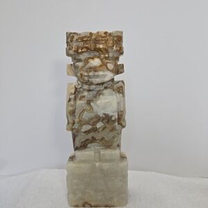 Onyx Marble Hawaiian Tiki Totem Aztec 10" Shelf Sitter Book End Statue Figurine